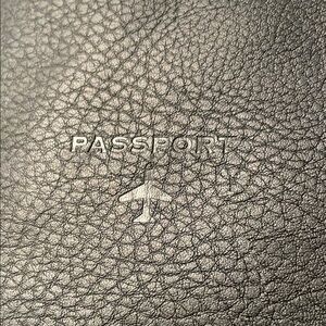 GARTNER Studio PASSPORT Holder Black Looks Like Leather Excellent Condition